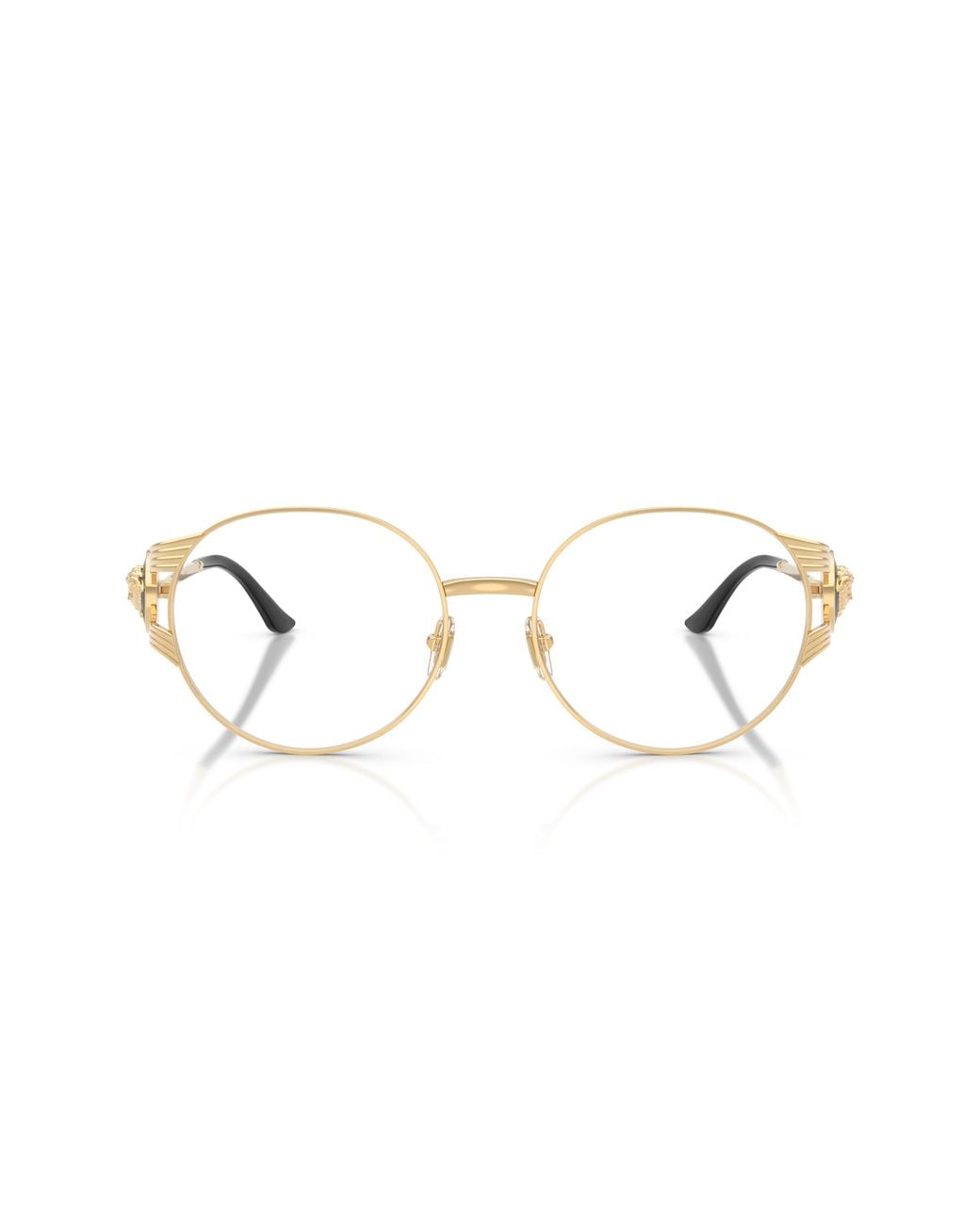 Versace Black Ve1320 1523 Optical Frames Metal Transparent Round Normal