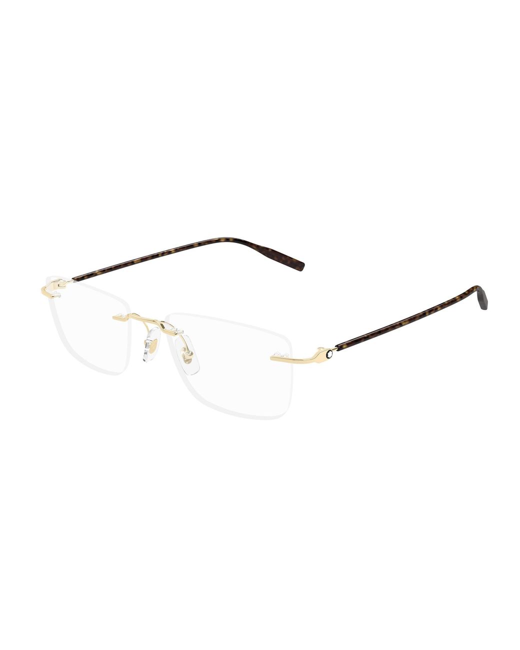 Montblanc Black Mb0431O 002 Optical Frames Metal Transparent Squared for men