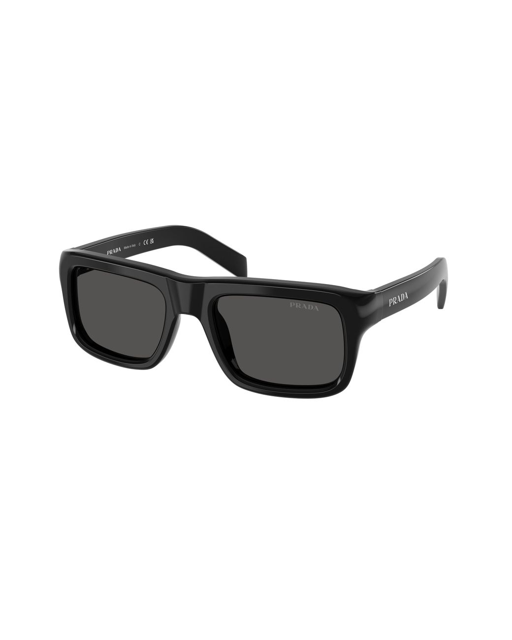 Prada Black Pr D11S 16K08Z Sunglasses Acetate Squared Normal for men