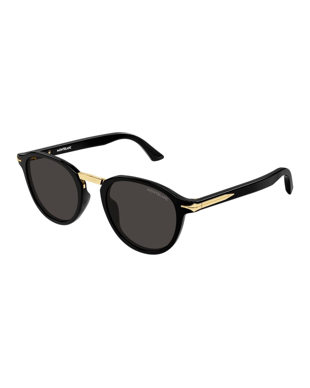Montblanc Black Mb0515S 001 Sunglasses Acetate Round for men