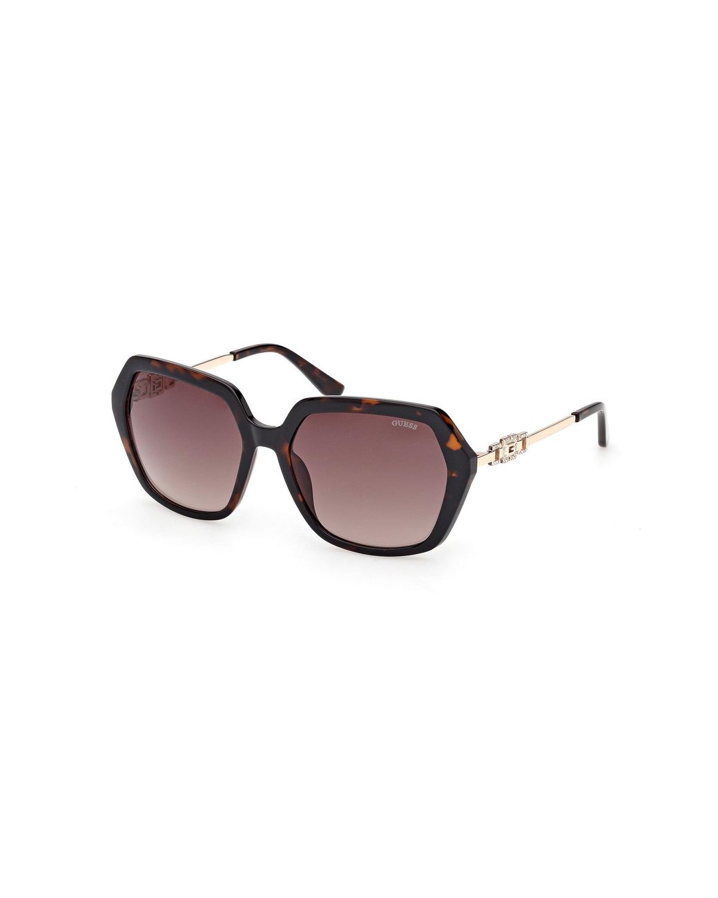 Guess Black Gu00267 52F Sunglasses Injected Geometric Normal