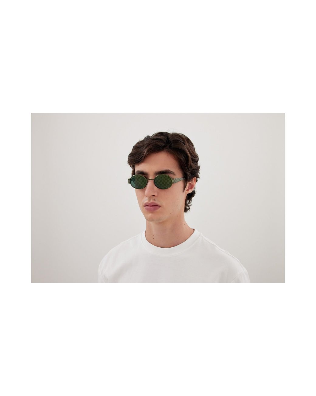 Gucci Green Gg1854S 003 Sunglasses Metal Round for men