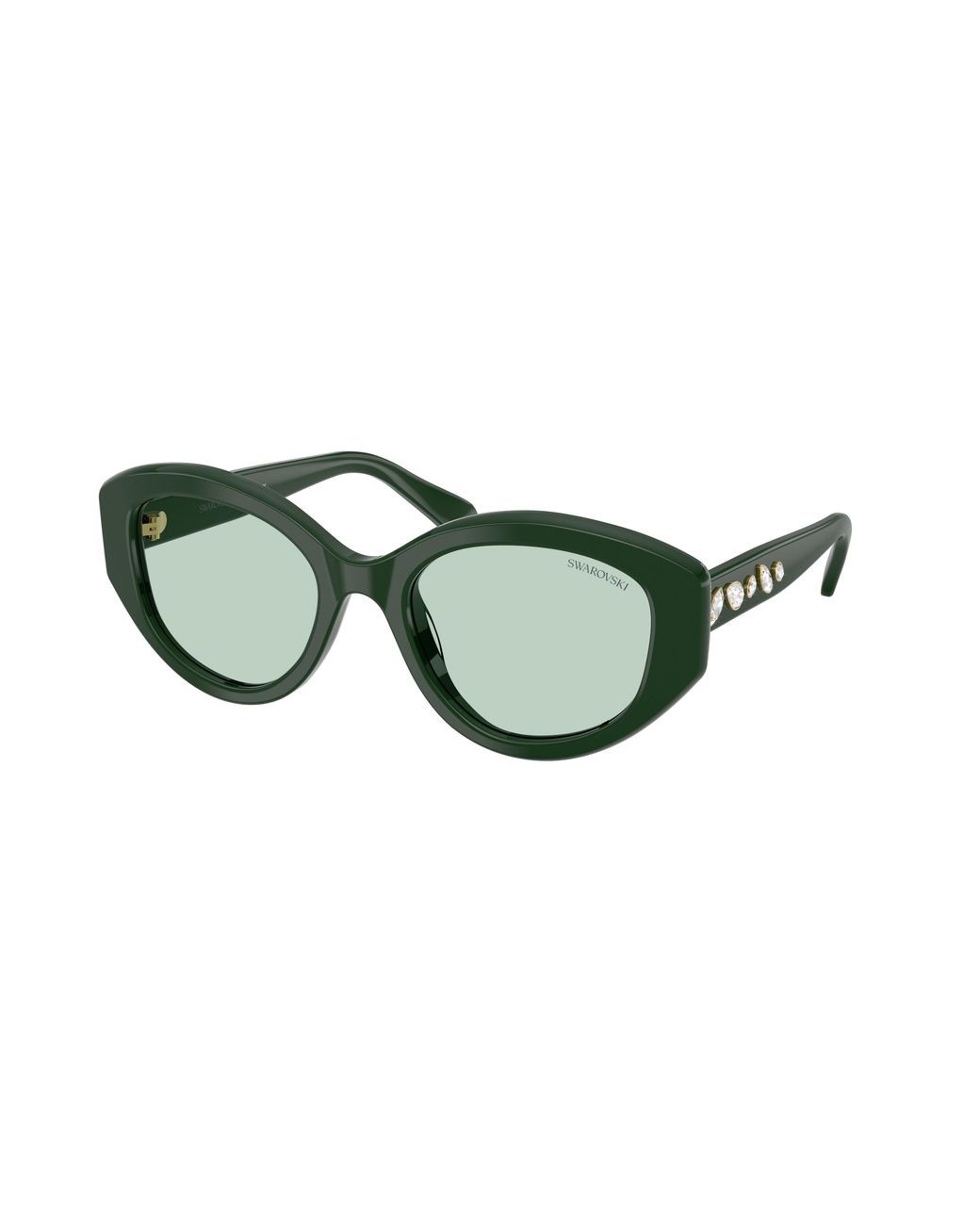 Swarovski Green Sk6005 1026M1 Sunglasses Acetate Geometric Photochromatic