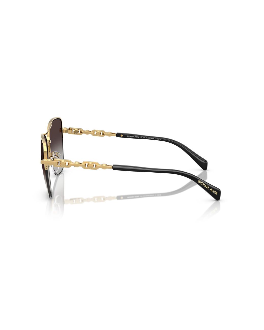 Michael Kors Black Mk1163 Dorado Beach 18968G Sunglasses Metal Squared Normal Shaded