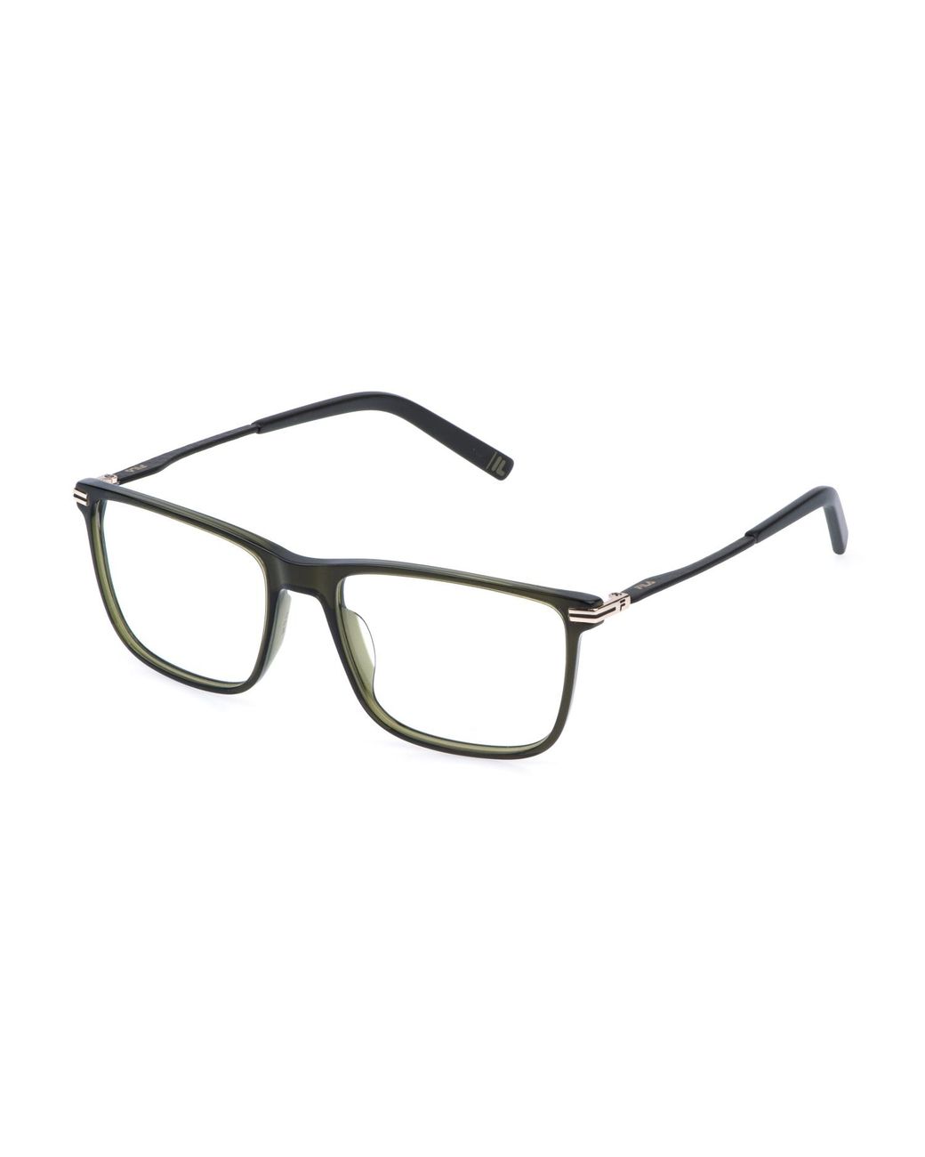 Fila Black Vfi993 02Gn Optical Frames Acetate Squared for men