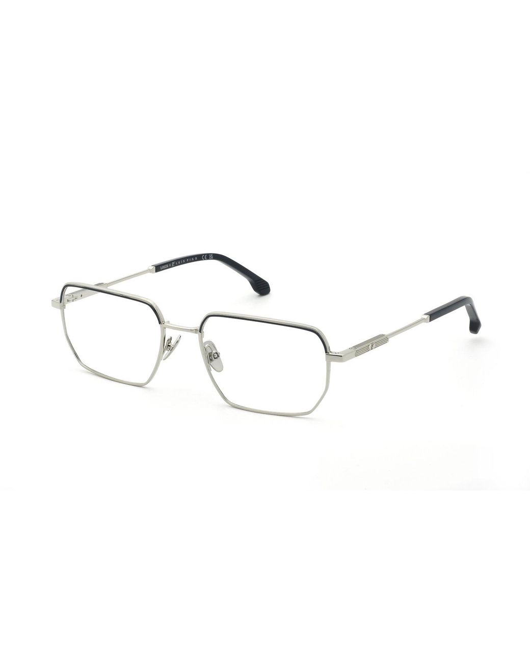Lozza Black Vl2445 514 Optical Frames Metal Geometric for men