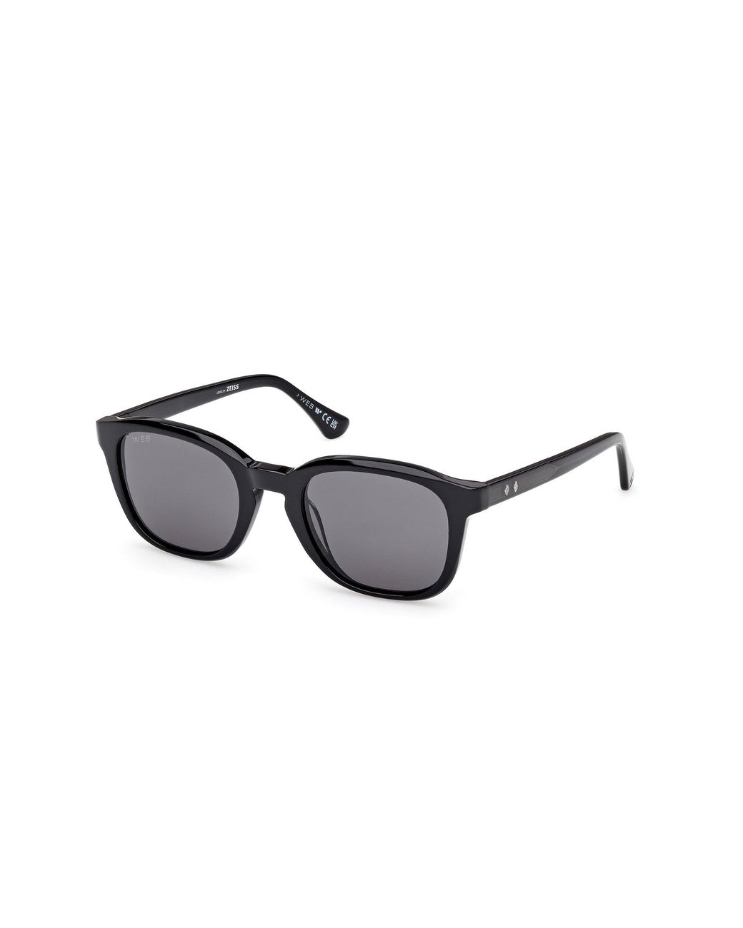 Web Black We0390 01A Sunglasses Acetate Smoke Round Normal for men