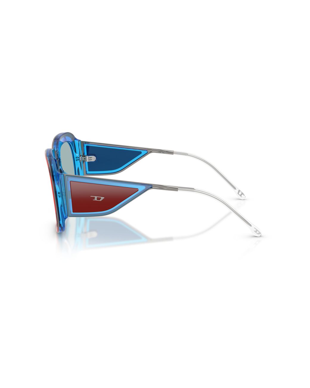 DIESEL Blue Dl2015U 20487C Sunglasses Acetate Light Squared Mirror