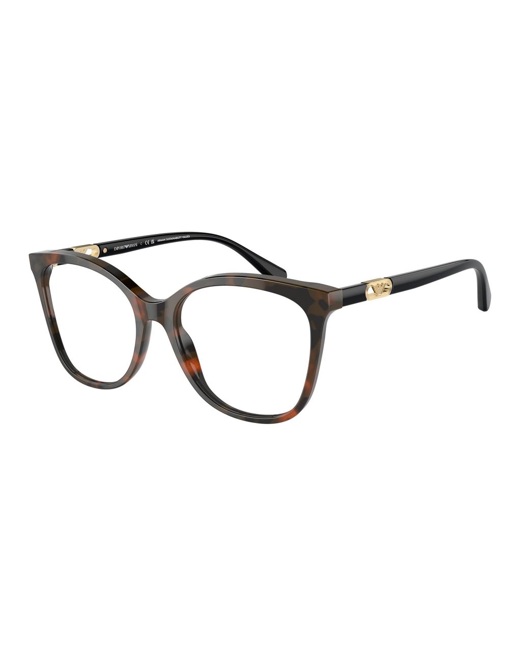 Emporio Armani Black Ea3231 6060 Optical Frames Acetate Transparent Squared Normal