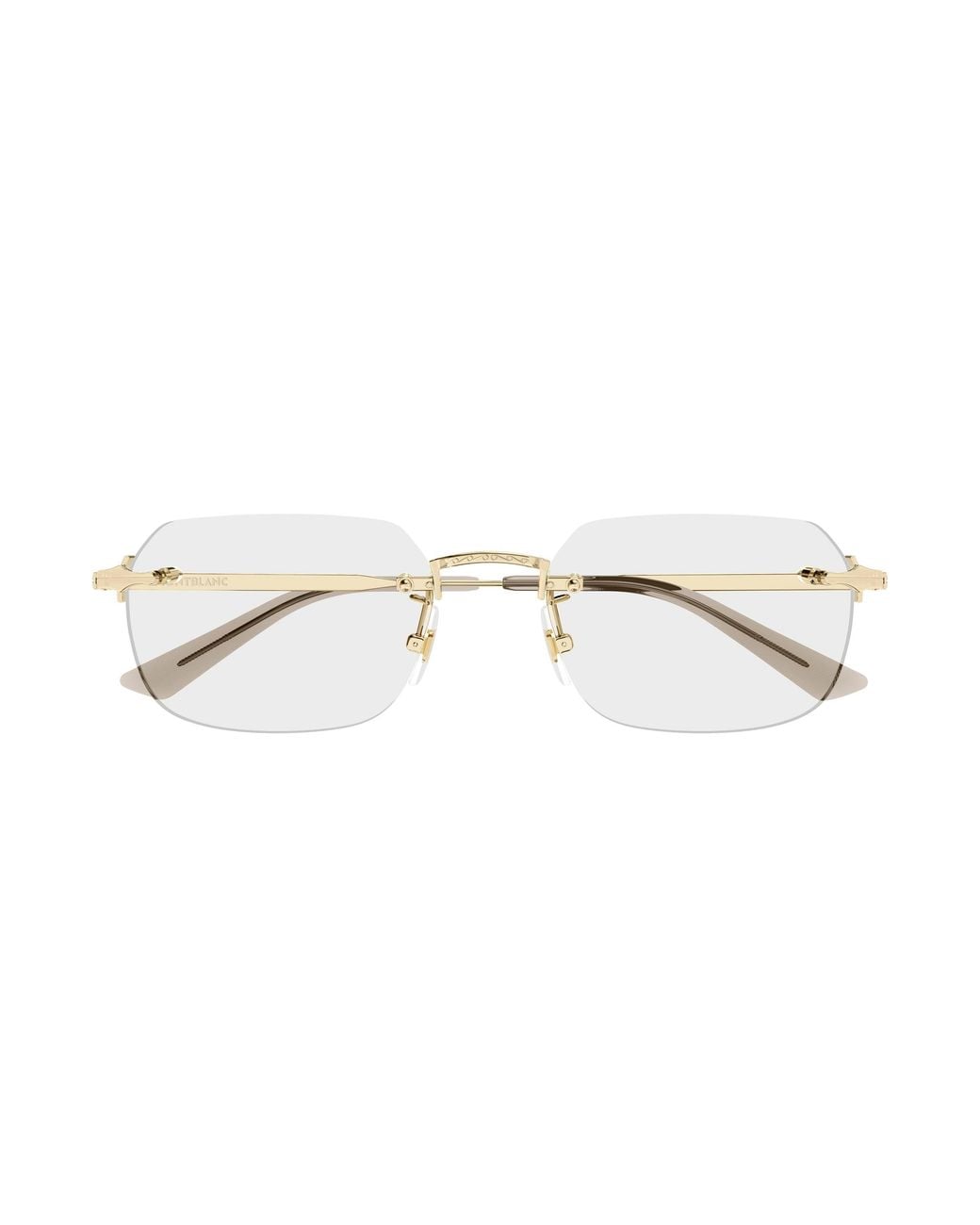 Montblanc Black Mb0514O 001 Optical Frames Metal Transparent Squared for men