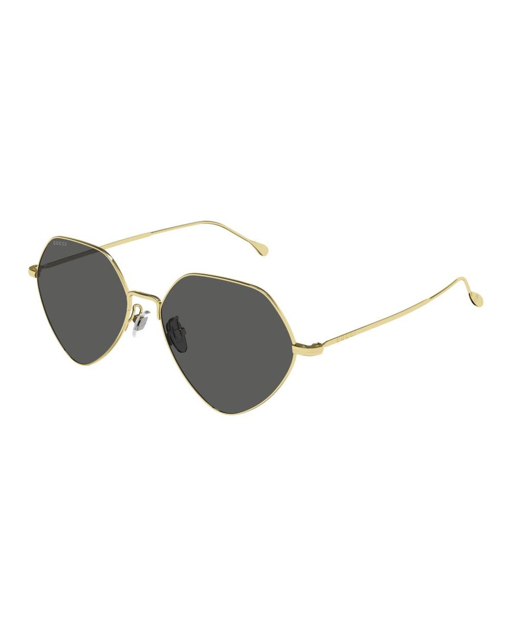 Gucci Black Gg1182S 001 Sunglasses Metal Geometric Normal