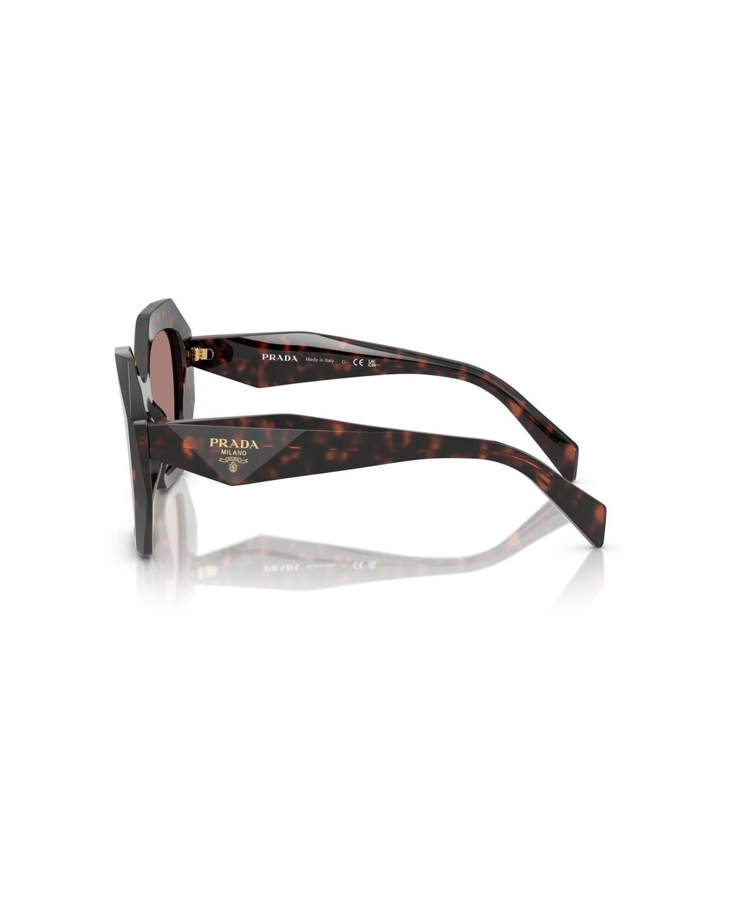 Prada Black Pr 16Ws 17N60B Sunglasses Acetate Geometric Normal