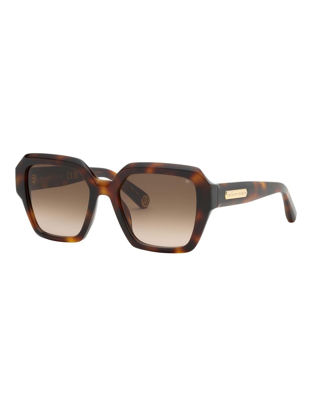 Philipp Plein Black Spp216M Plein Pure 752 Sunglasses Acetate Squared Normal Nuanced