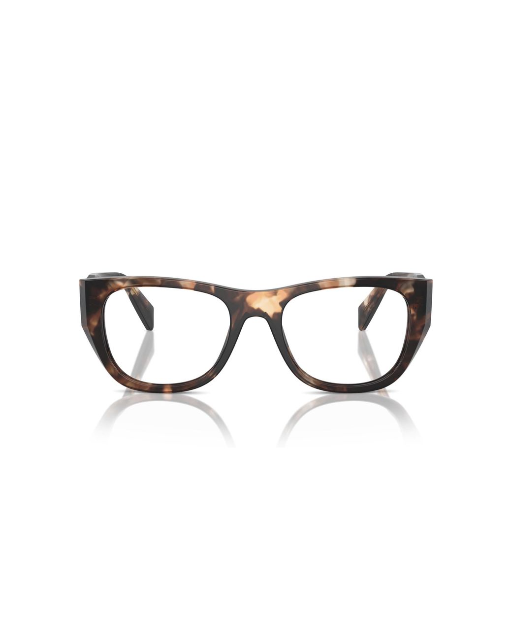 Prada Black Pr A18V 14P1O1 Optical Frames Acetate Transparent Geometric Normal