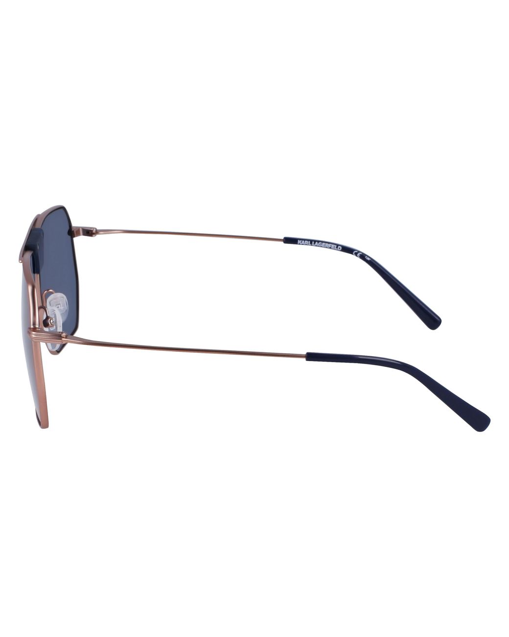 Karl Lagerfeld Black Kl350S 718 Sunglasses Metal Pilot Normal Normal for men