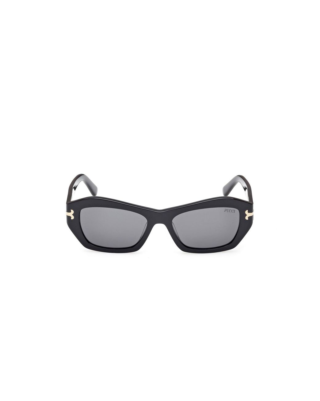 Emilio Pucci Black Ep0235 01A Sunglasses Acetate Smoke Geometric Normal