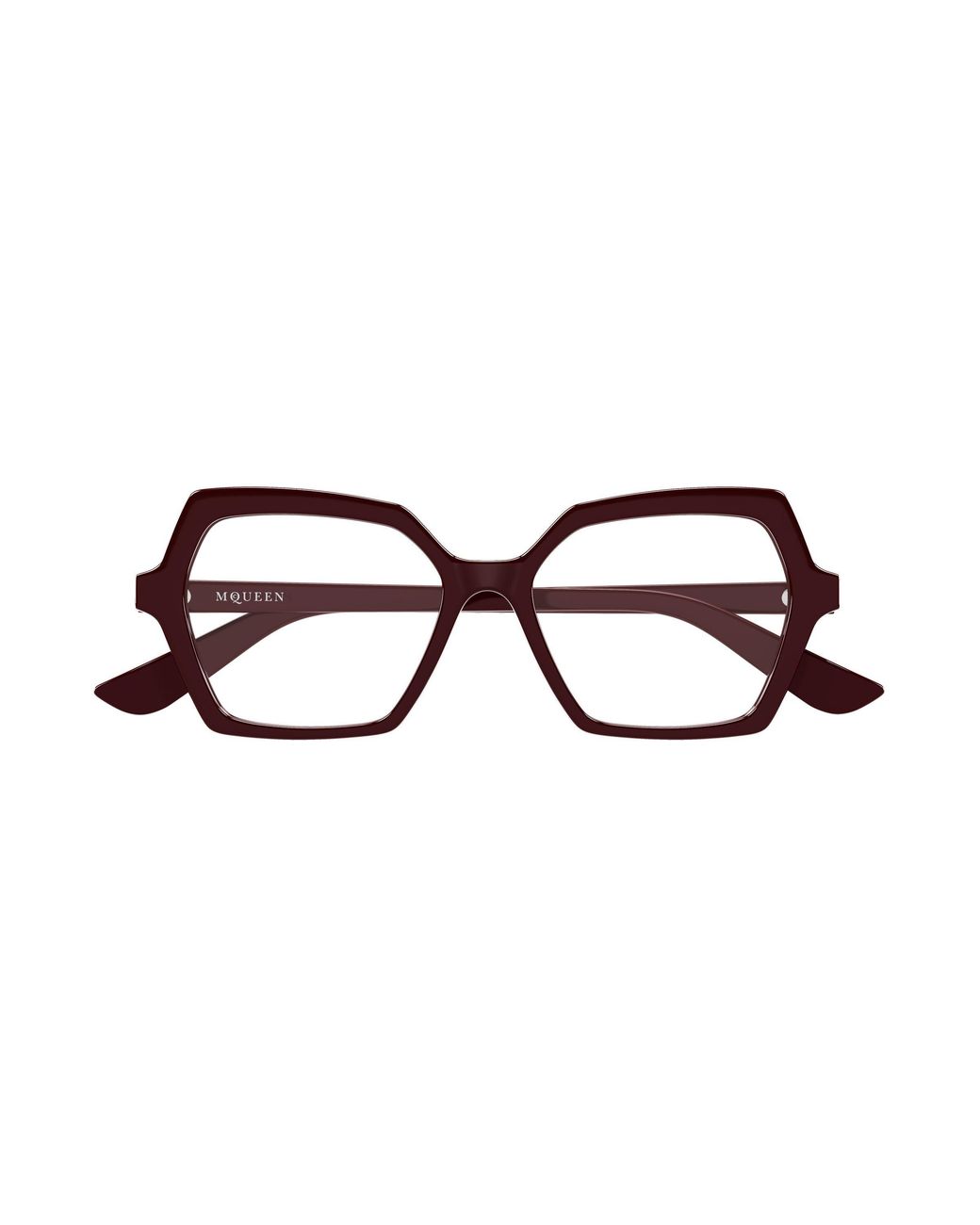 McQueen Black Am0537O 004 Optical Frames Acetate Transparent Geometric