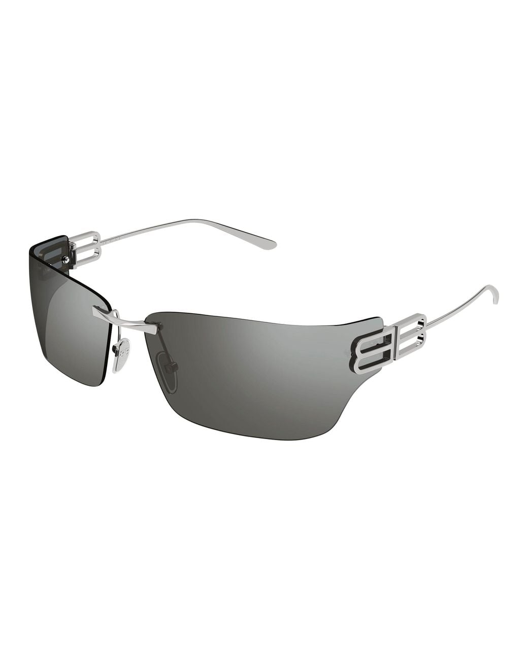 Balenciaga Black Bb0485Sa 003 Sunglasses Metal Squared