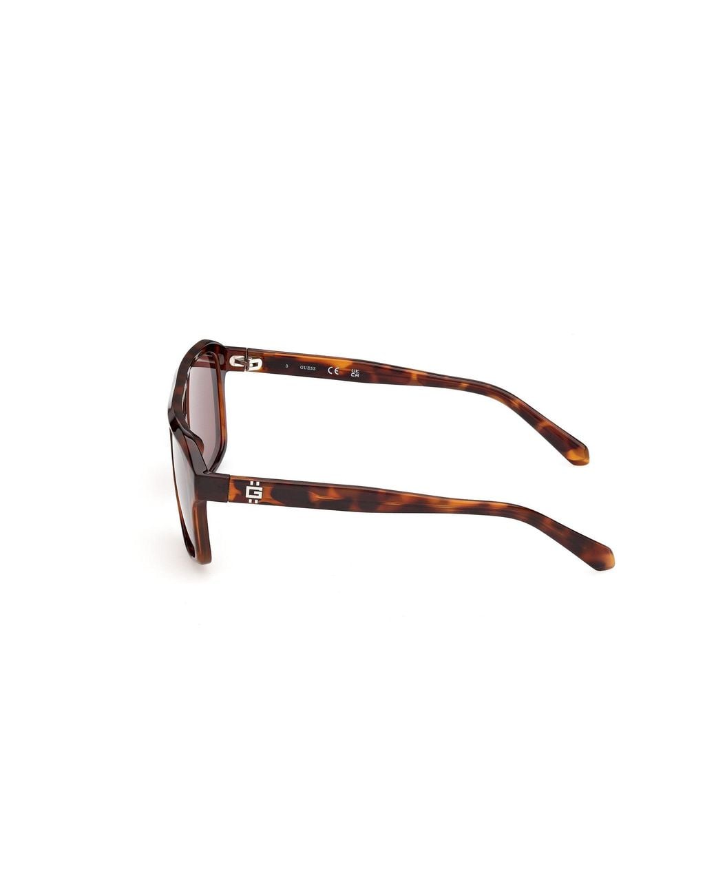 Guess Black Gu00364 52E Sunglasses Injected Pilot Normal for men