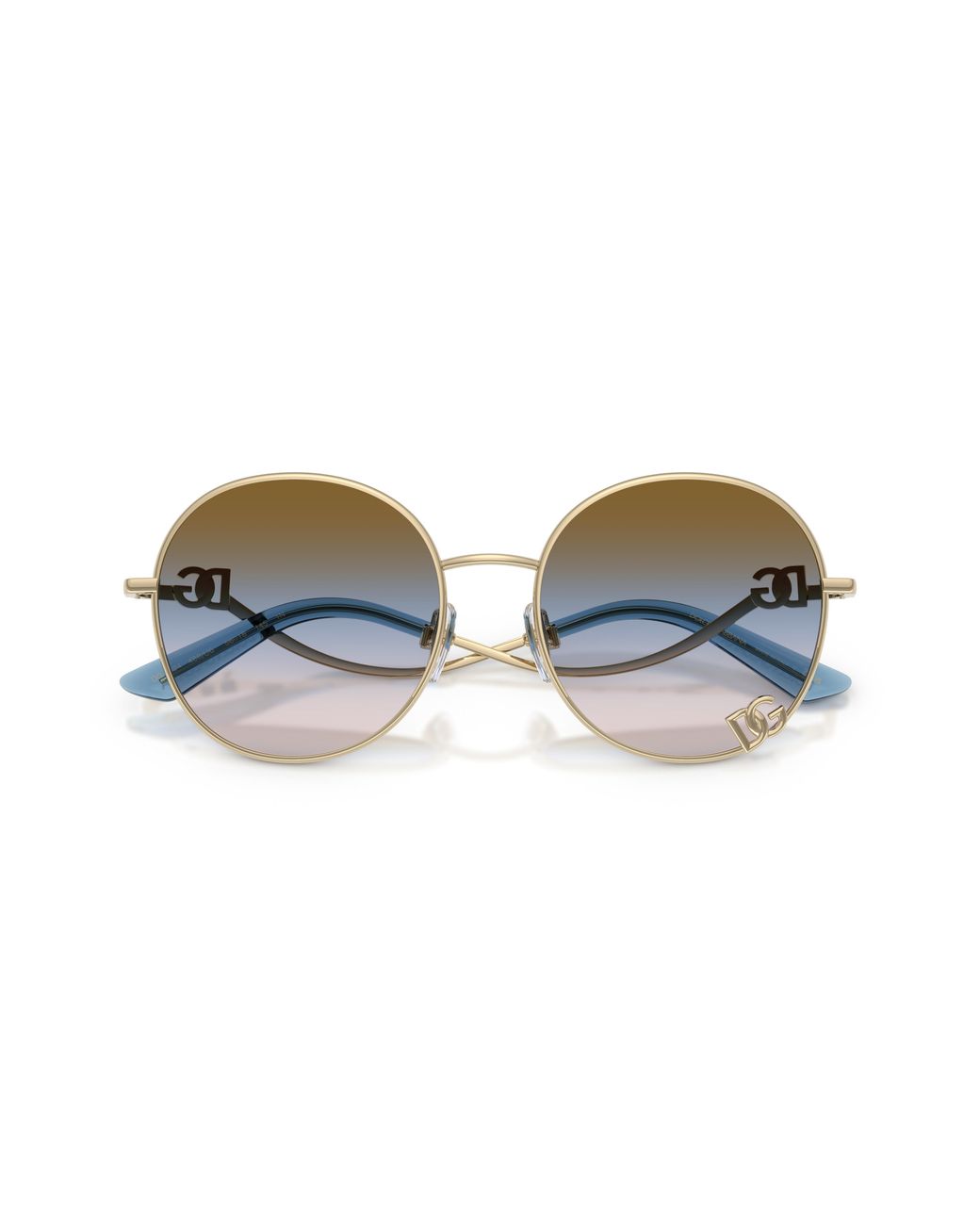 Dolce & Gabbana Black Dg2324 488/U6 Sunglasses Metal Round Normal Nuanced