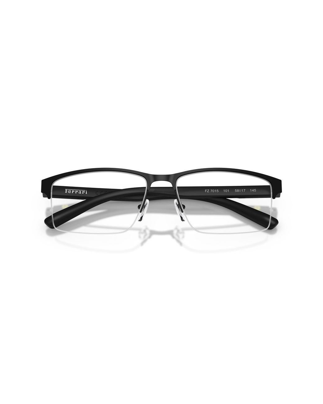 FERRARI SCUDERIA Black Fz7015 101 Optical Frames Metal Pillow Normal for men