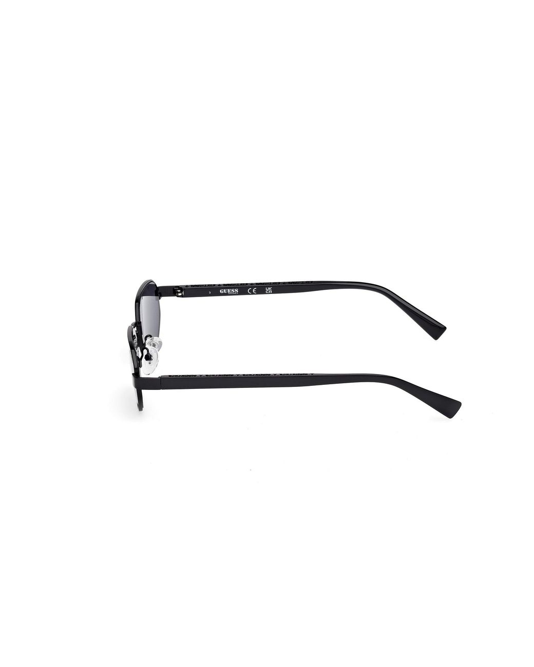 Guess Black Gu00231 01A Sunglasses Metal Smoke Geometric Normal