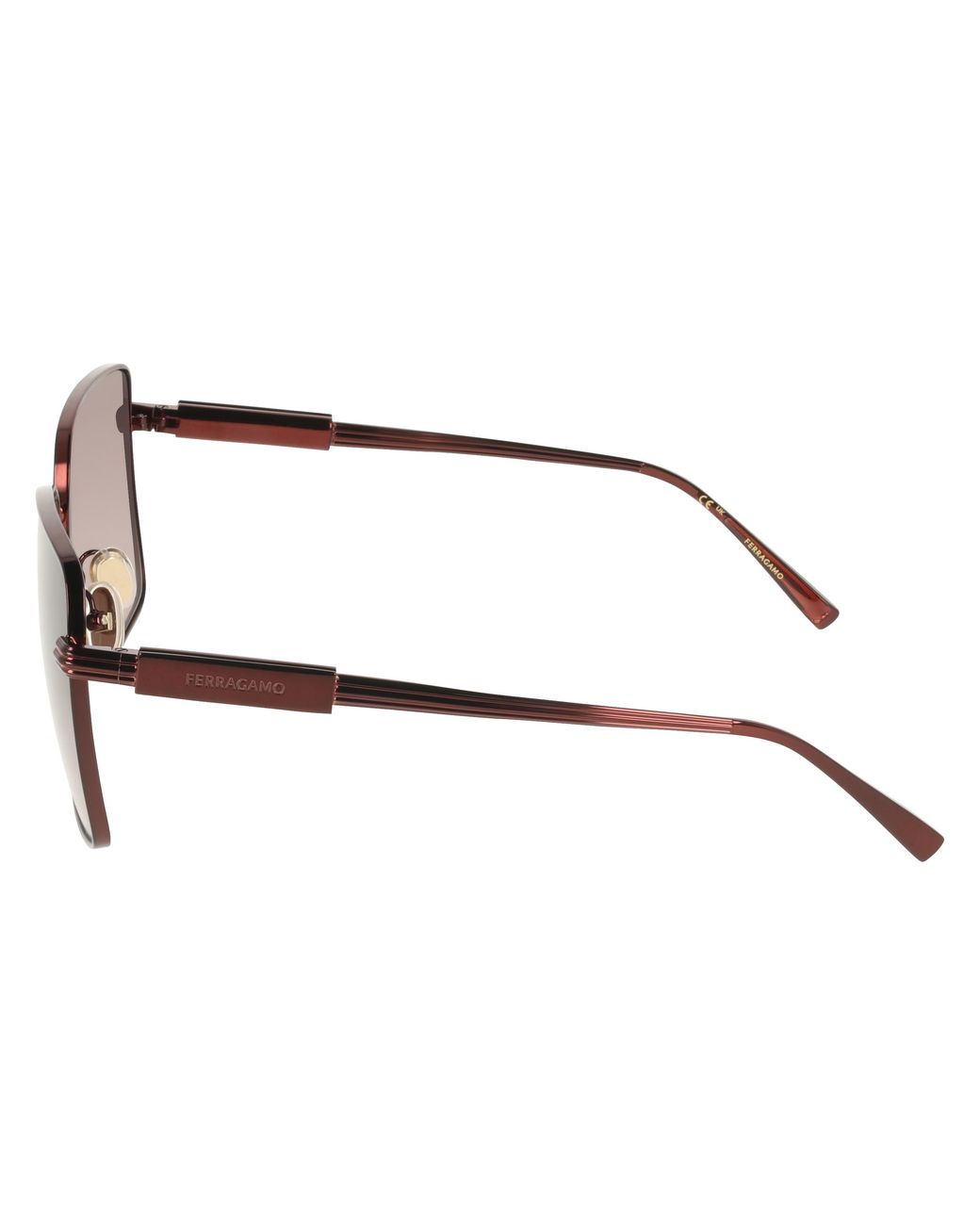 Ferragamo Black Sf330S 606 Sunglasses Metal Squared Normal
