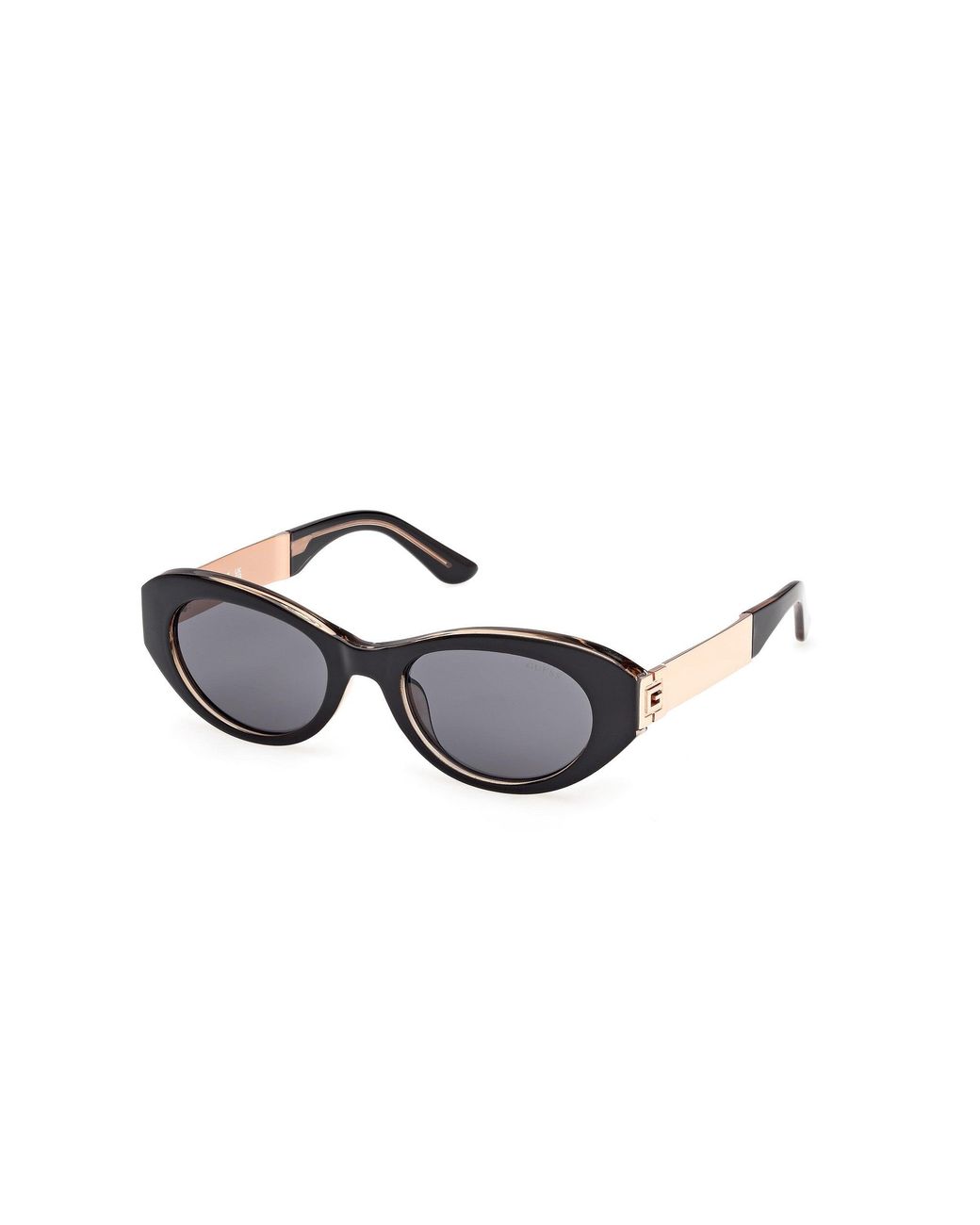 Guess Black Gu00261-H 01A Sunglasses Injected Smoke Round Normal