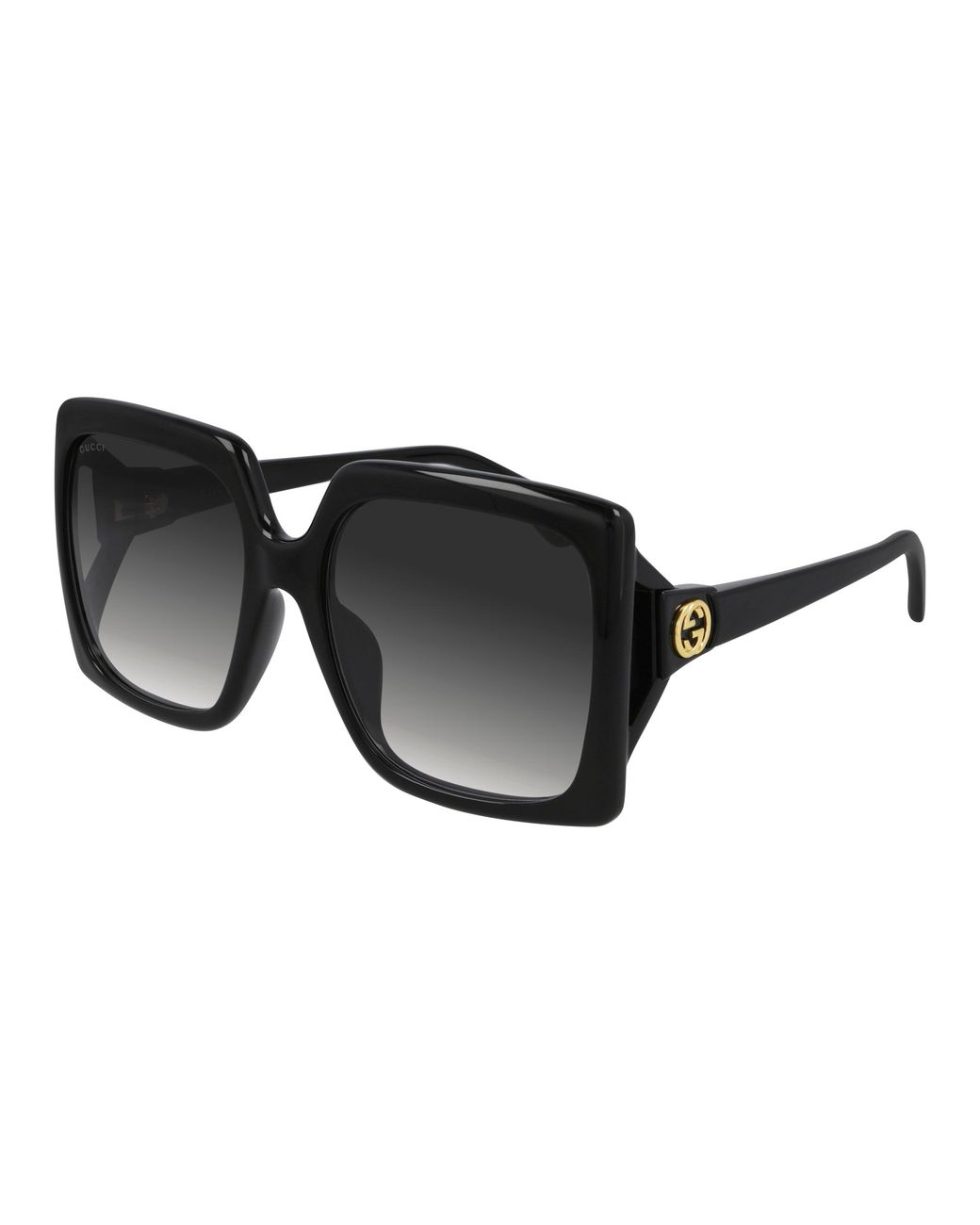 Gucci Black Gg0876Sa 001 Sunglasses Acetate Squared Normal Shaded