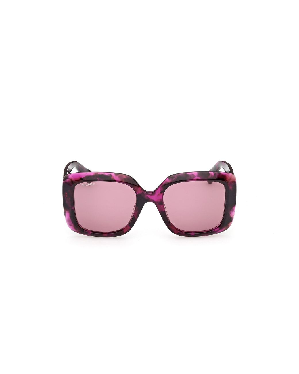 MAX&Co. Black Mo0153 55Y Sunglasses Acetate Squared Normal