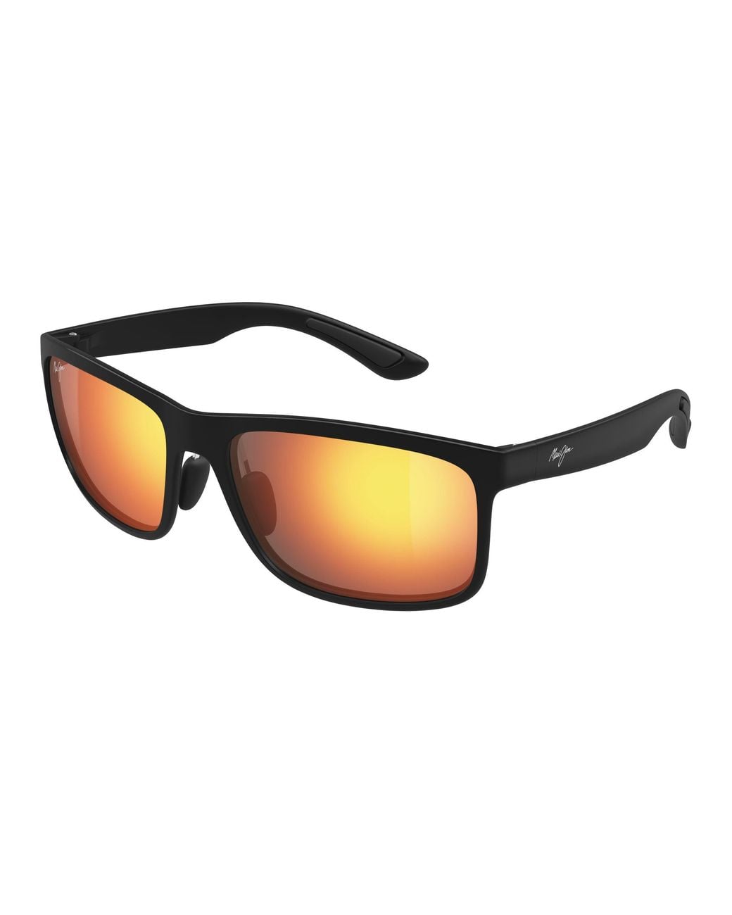 Maui Jim Black Mj0449S 003 Occhiali Da Sole Iniettato Rosso Squadrata