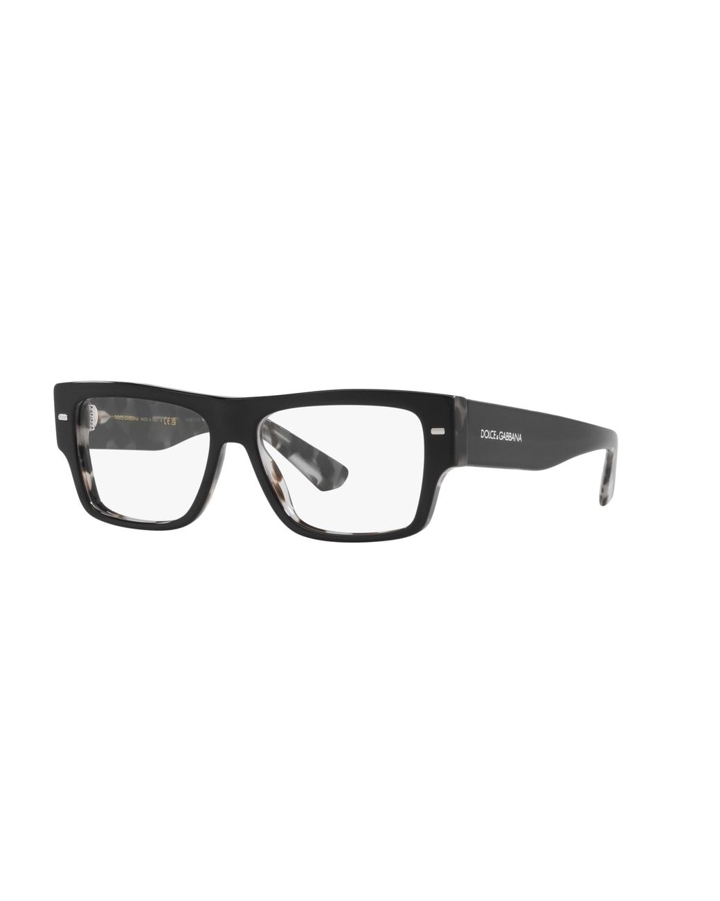 Dolce & Gabbana Black Dg3379 3403 Optical Frames Acetate Transparent Squared Normal for men