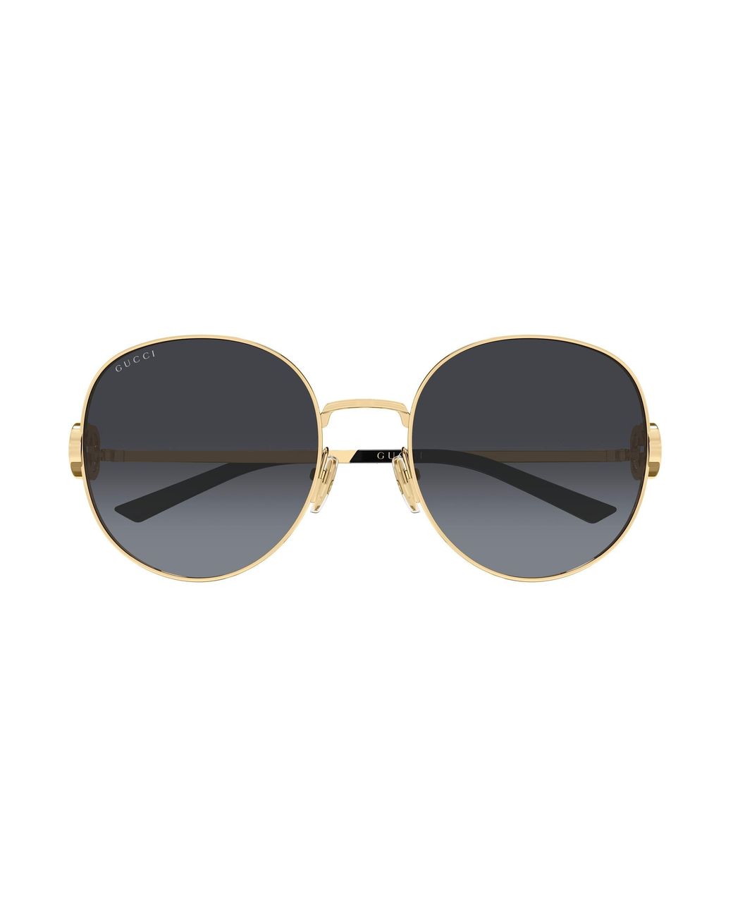 Gucci Black Gg2047S 001 Sunglasses Metal Round