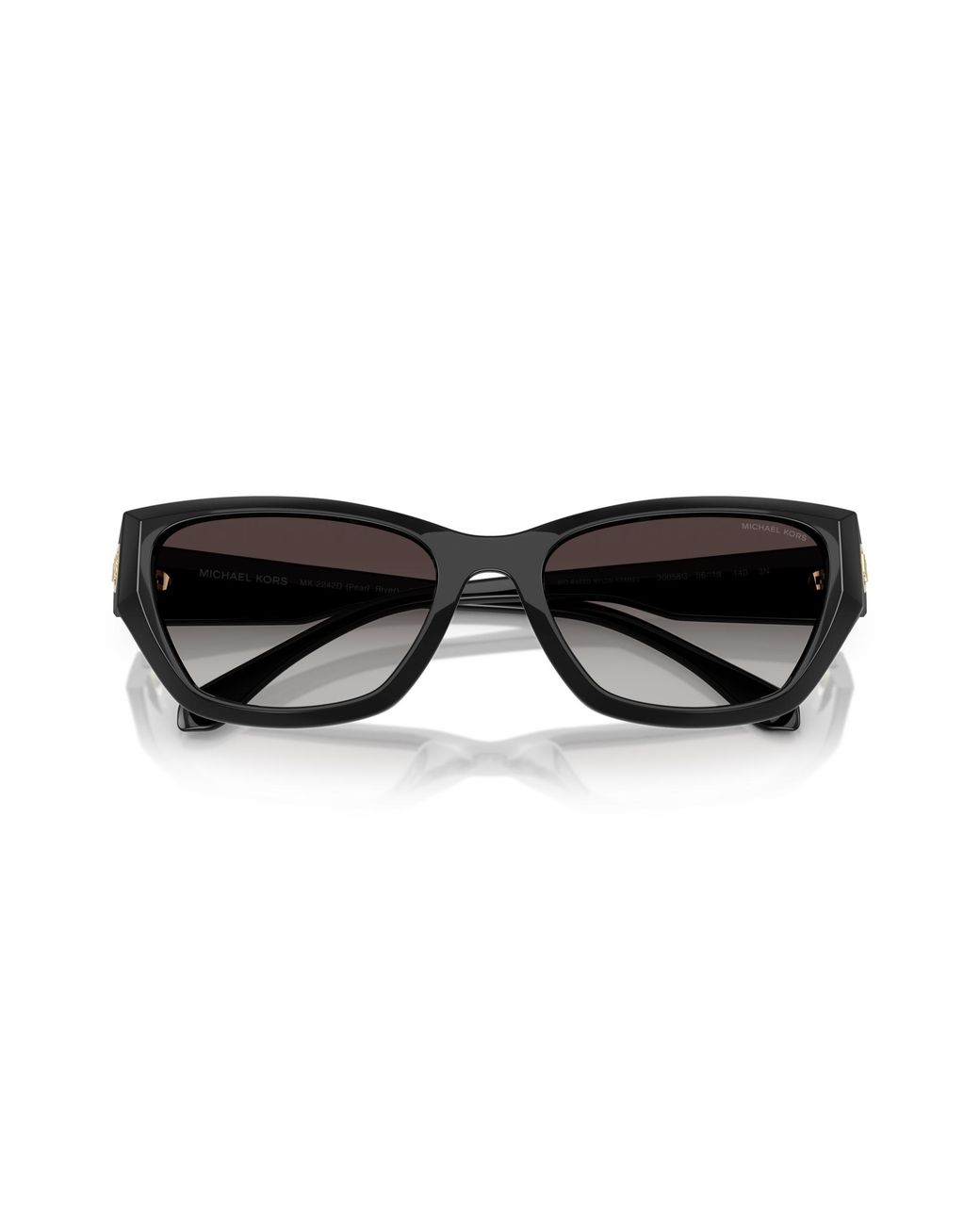 Michael Kors Black Mk2242D Pearl River 30058G Sunglasses Injected Geometric Normal Shaded