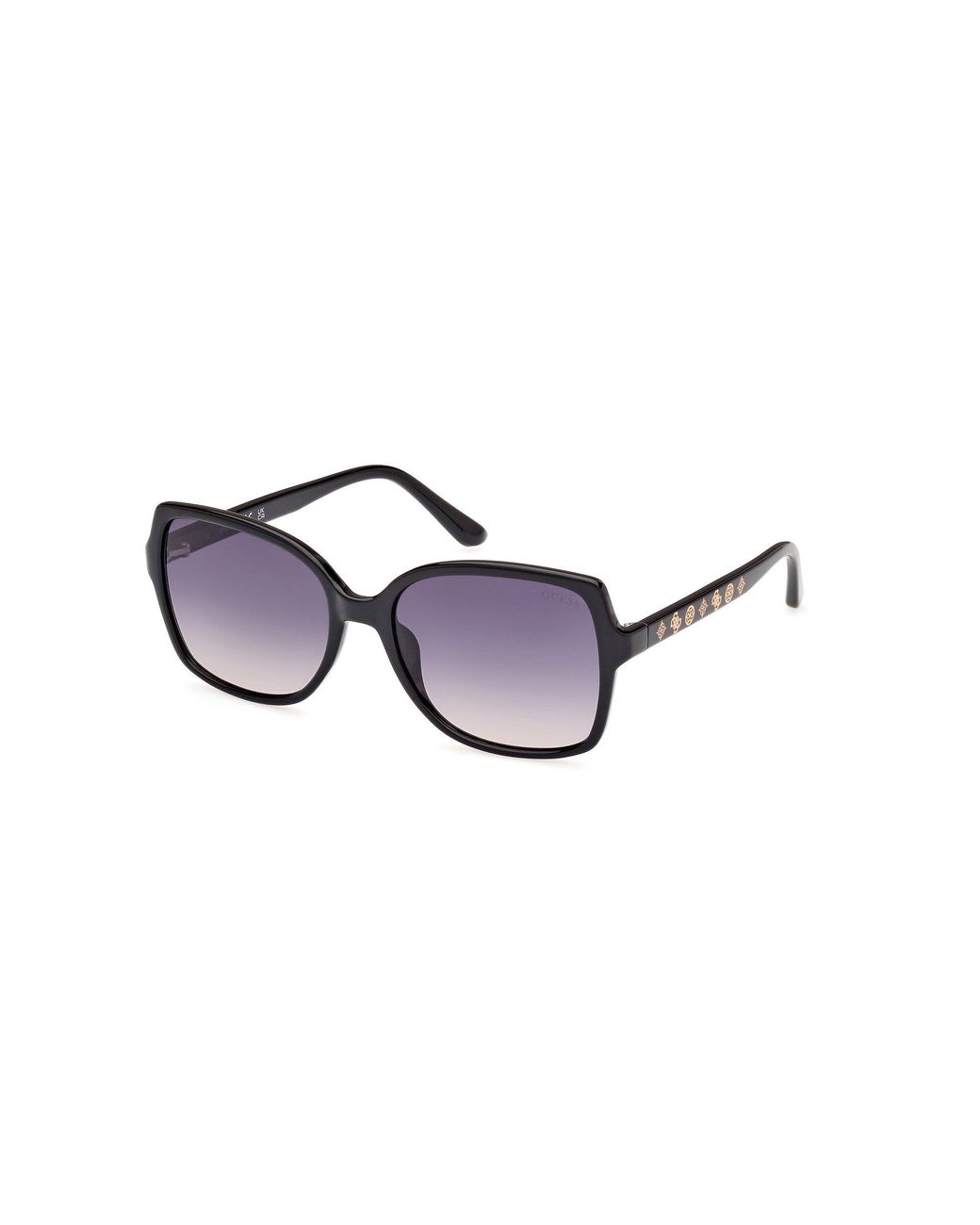 Guess Black Gu00100 01B Sunglasses Injected Smoke Squared Normal Shaded