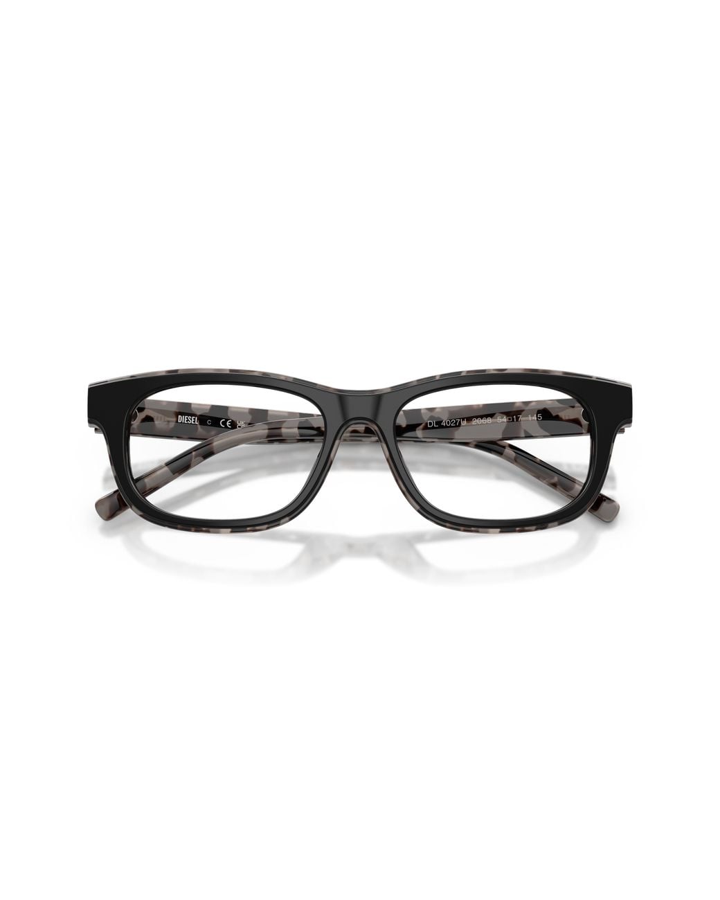 DIESEL Black Dl4027U 2068 Optical Frames Acetate Transparent Squared Normal