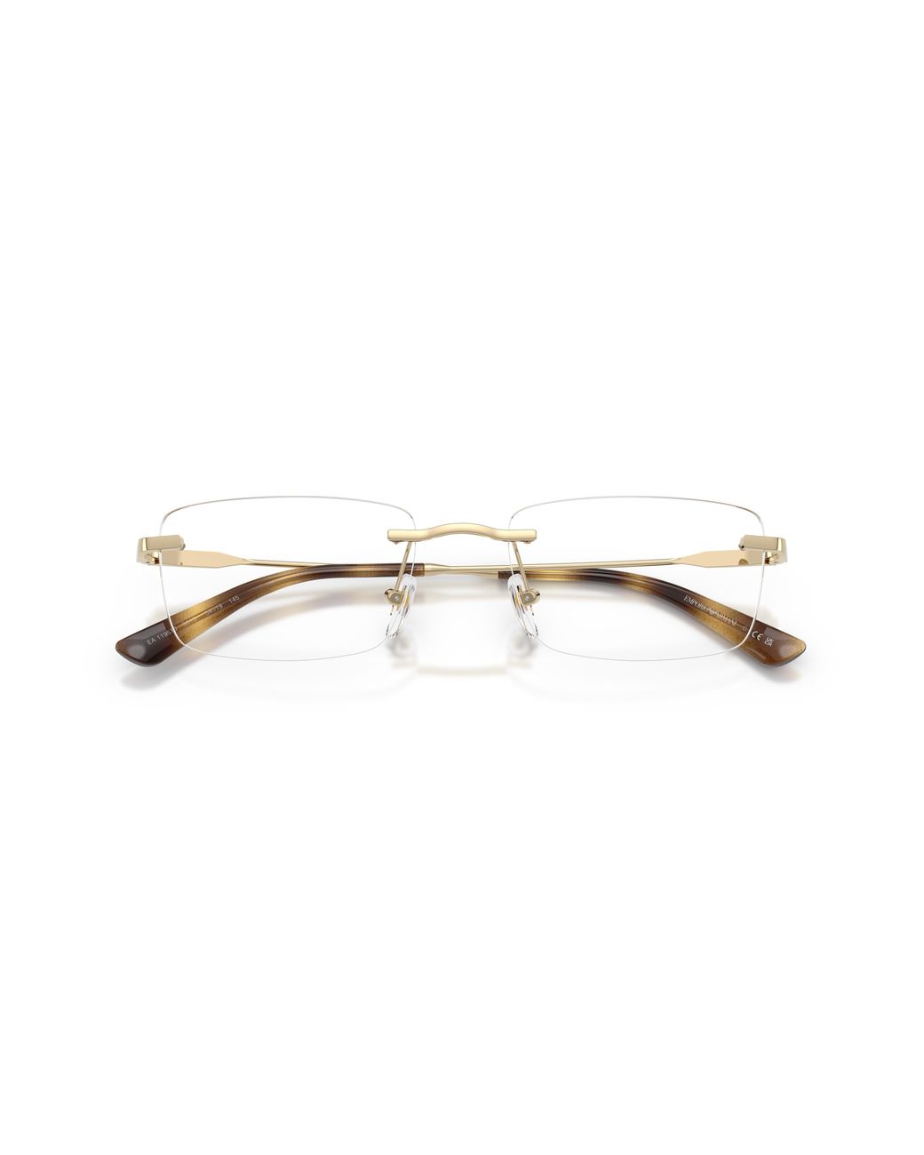 Emporio Armani Black Ea1195Td 3013 Optical Frames Titanium Transparent Squared Normal for men