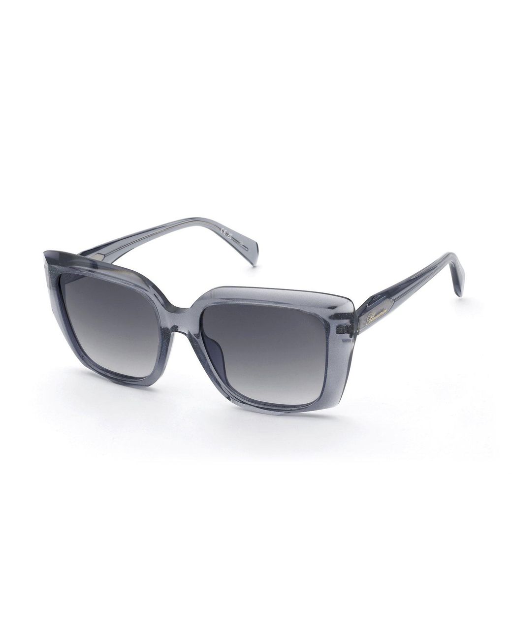 Blumarine Black Sbm241S 0Gel Sunglasses Acetate Smoke Squared Normal Nuanced