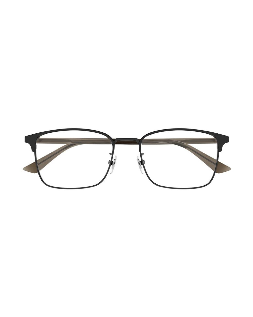 Gucci Black Gg1124Oa 003 Optical Frames Metal Squared for men