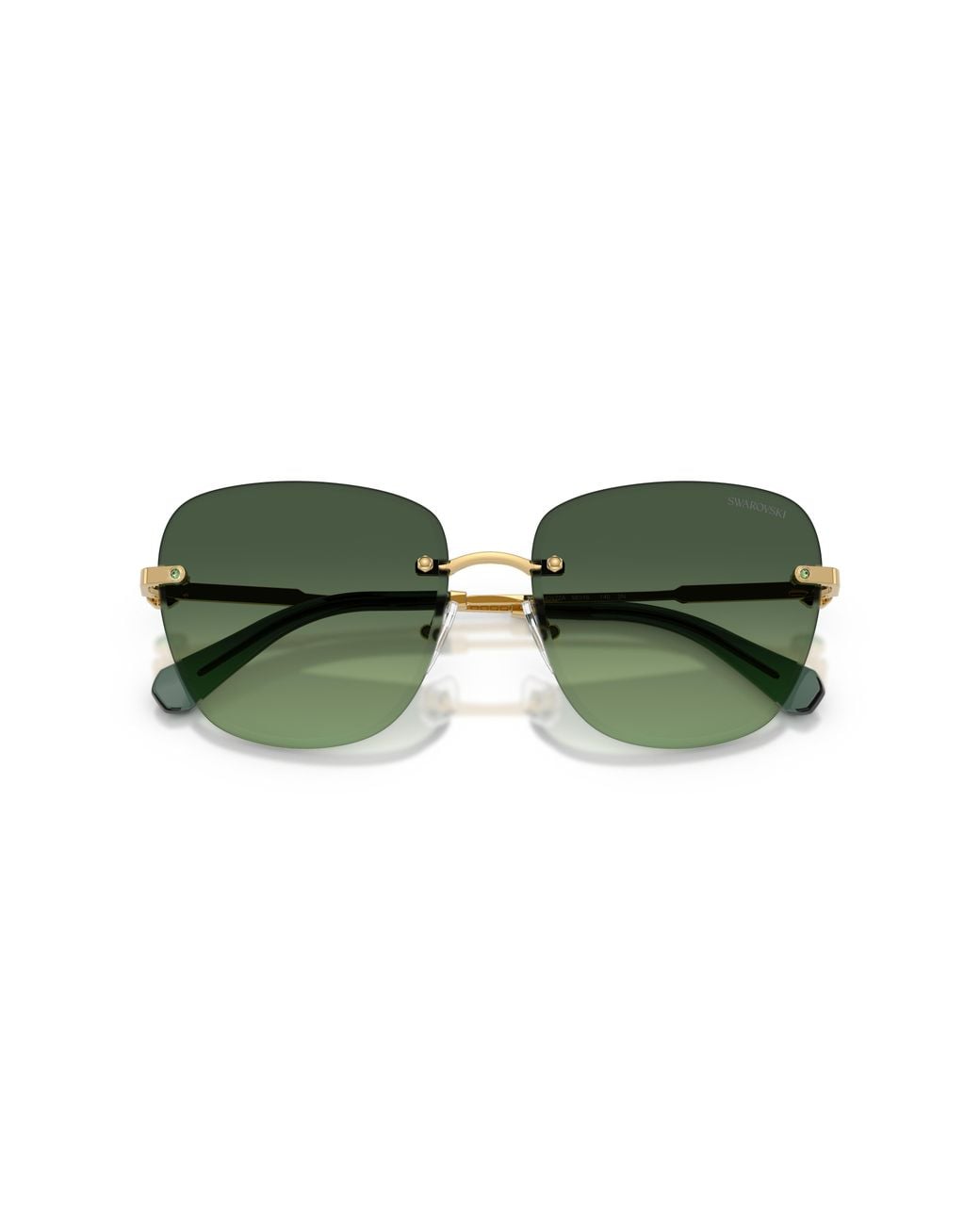 Swarovski Green Sk7043 40172A Sunglasses Metal Squared Normal Nuanced