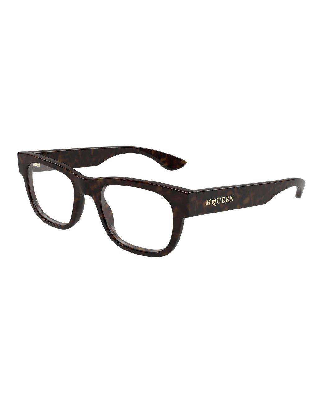 McQueen Black Am0531O 002 Optical Frames Acetate Transparent Squared for men