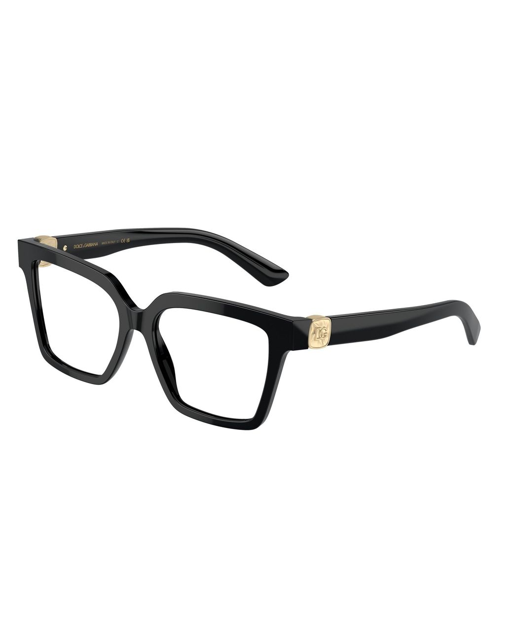 Dolce & Gabbana Black Dg3395 501 Optical Frames Acetate Transparent Squared Normal