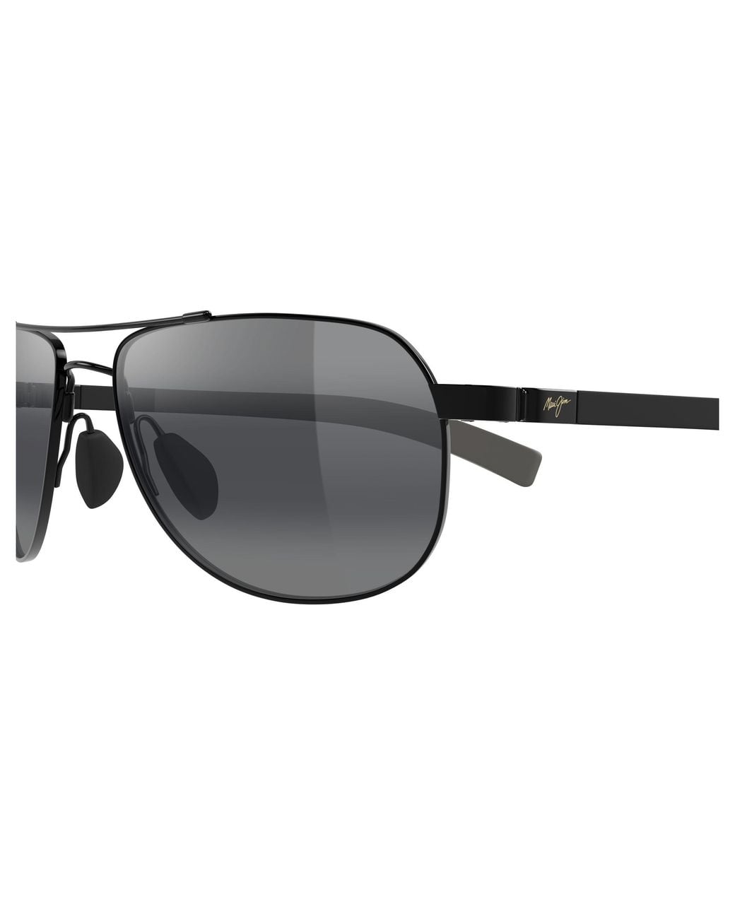 Maui Jim Black Mj0327S 002 Occhiali Da Sole Grigio Squadrata