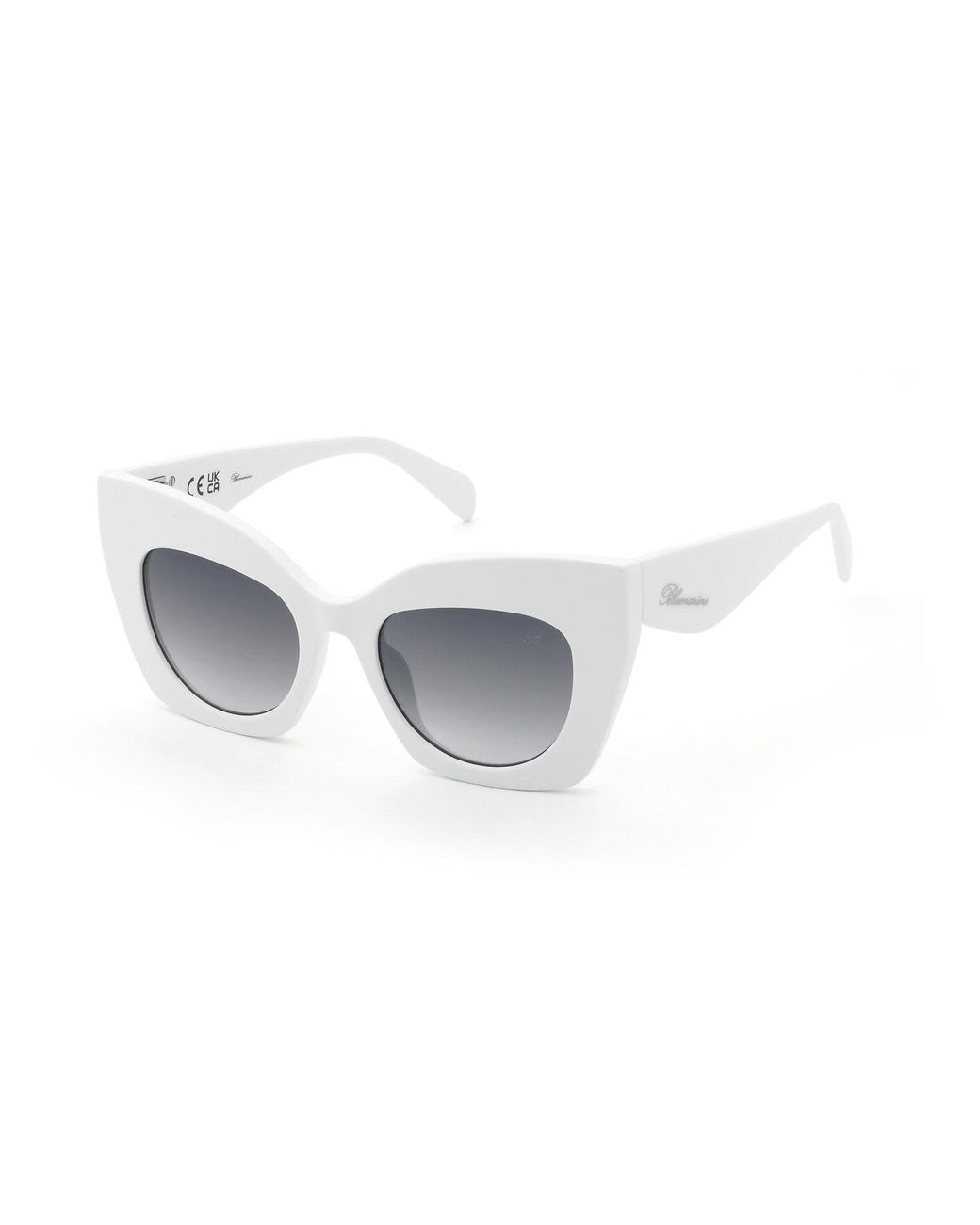 Blumarine Black Sbm902 847 Sunglasses Acetate Smoke Butterfly Normal Nuanced