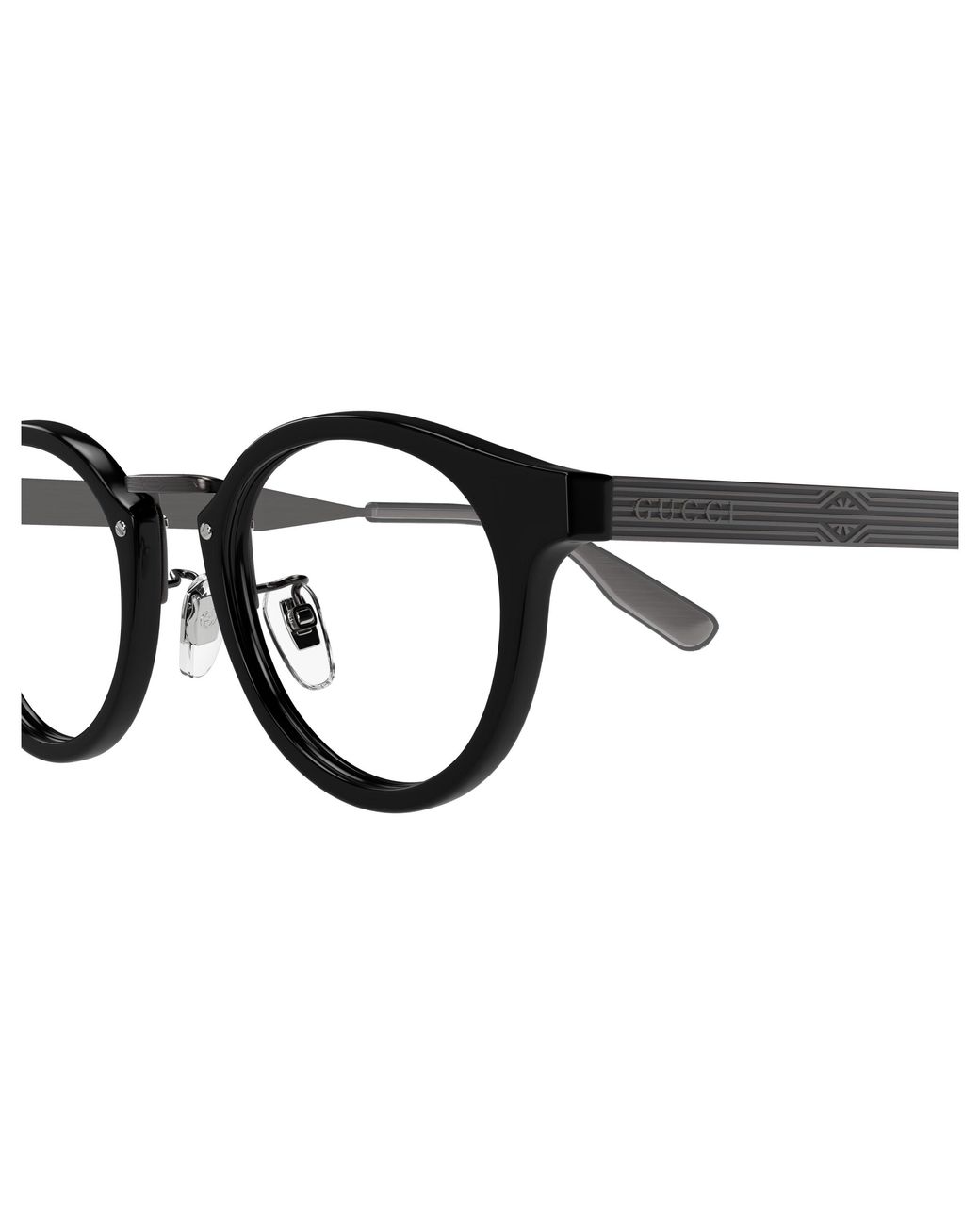 Gucci Black Gg1743Oj 003 Optical Frames Acetate Transparent Round