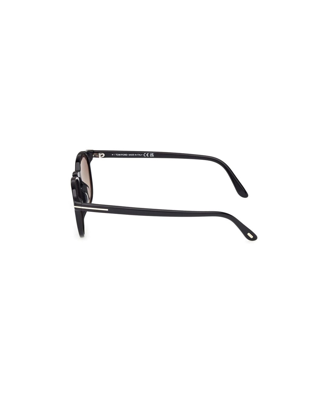 Tom Ford Black Ft1302 Holt-02 01B Sunglasses Acetate Smoke Round Normal for men