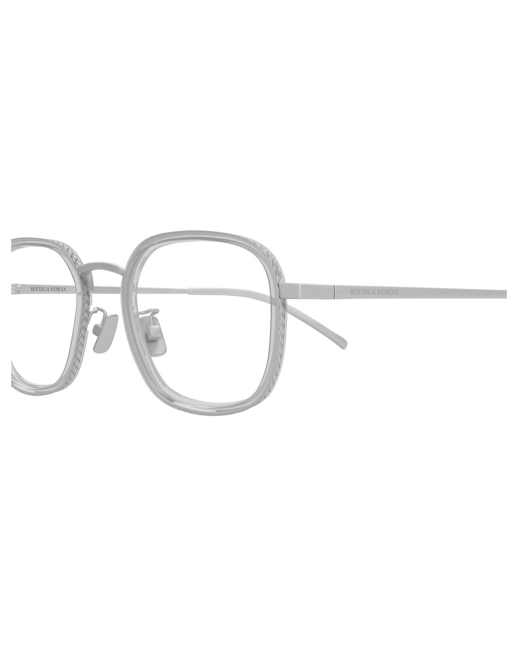 Bottega Veneta Black Bv1427Oa 004 Optical Frames Titanium Transparent Squared