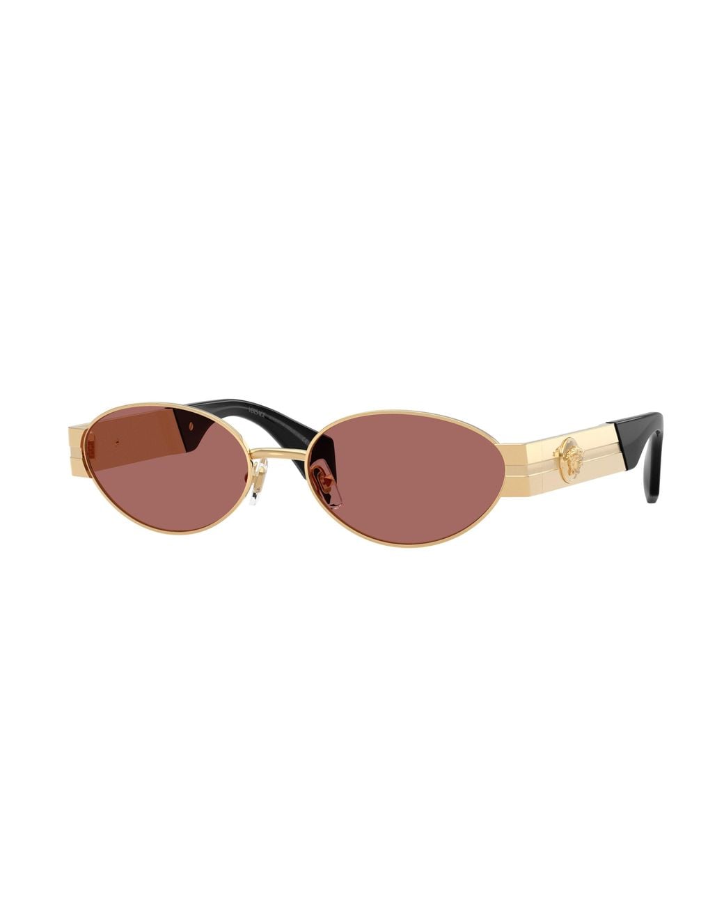 Versace Black Ve2301 152369 Sunglasses Metal Round Normal for men