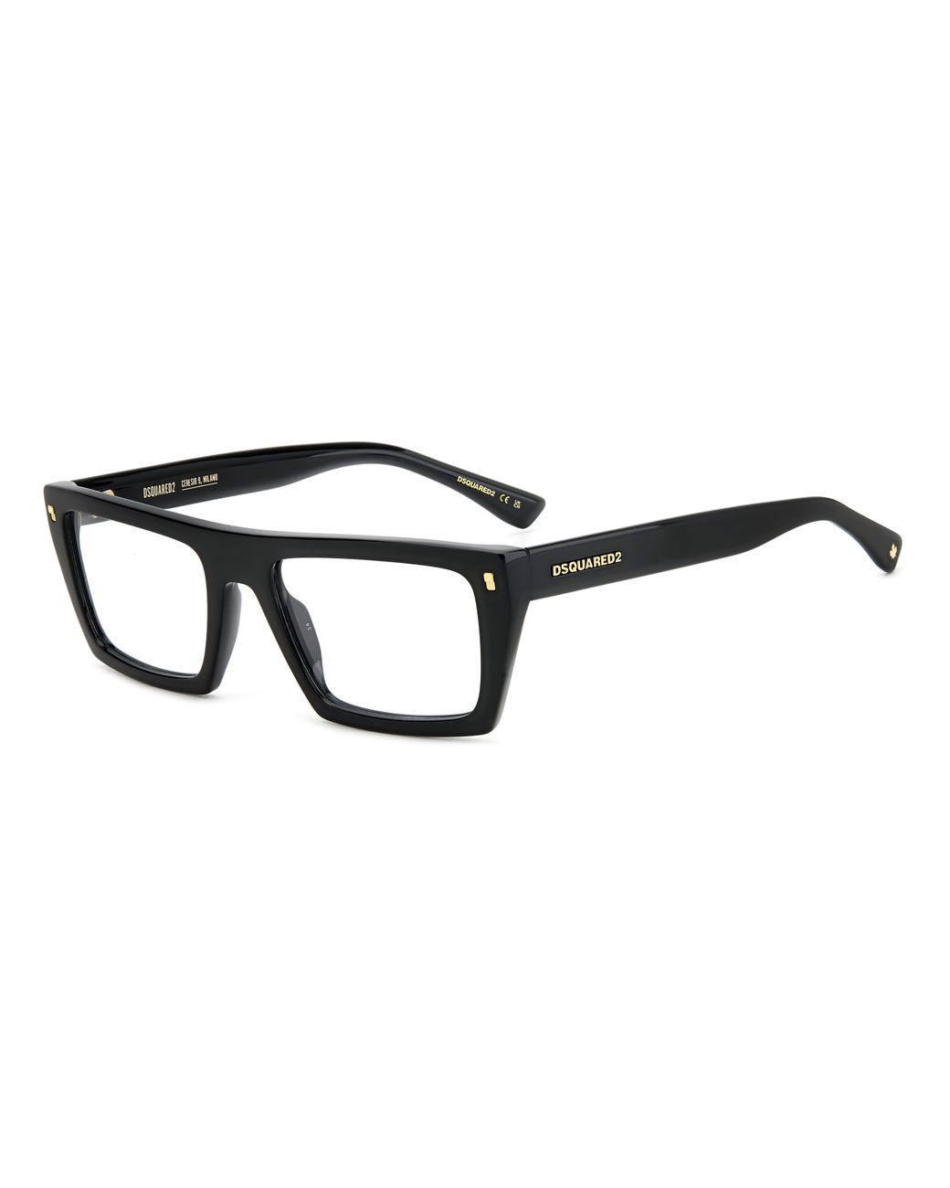DSquared² Black D2 0130 807 Optical Frames Acetate Squared for men