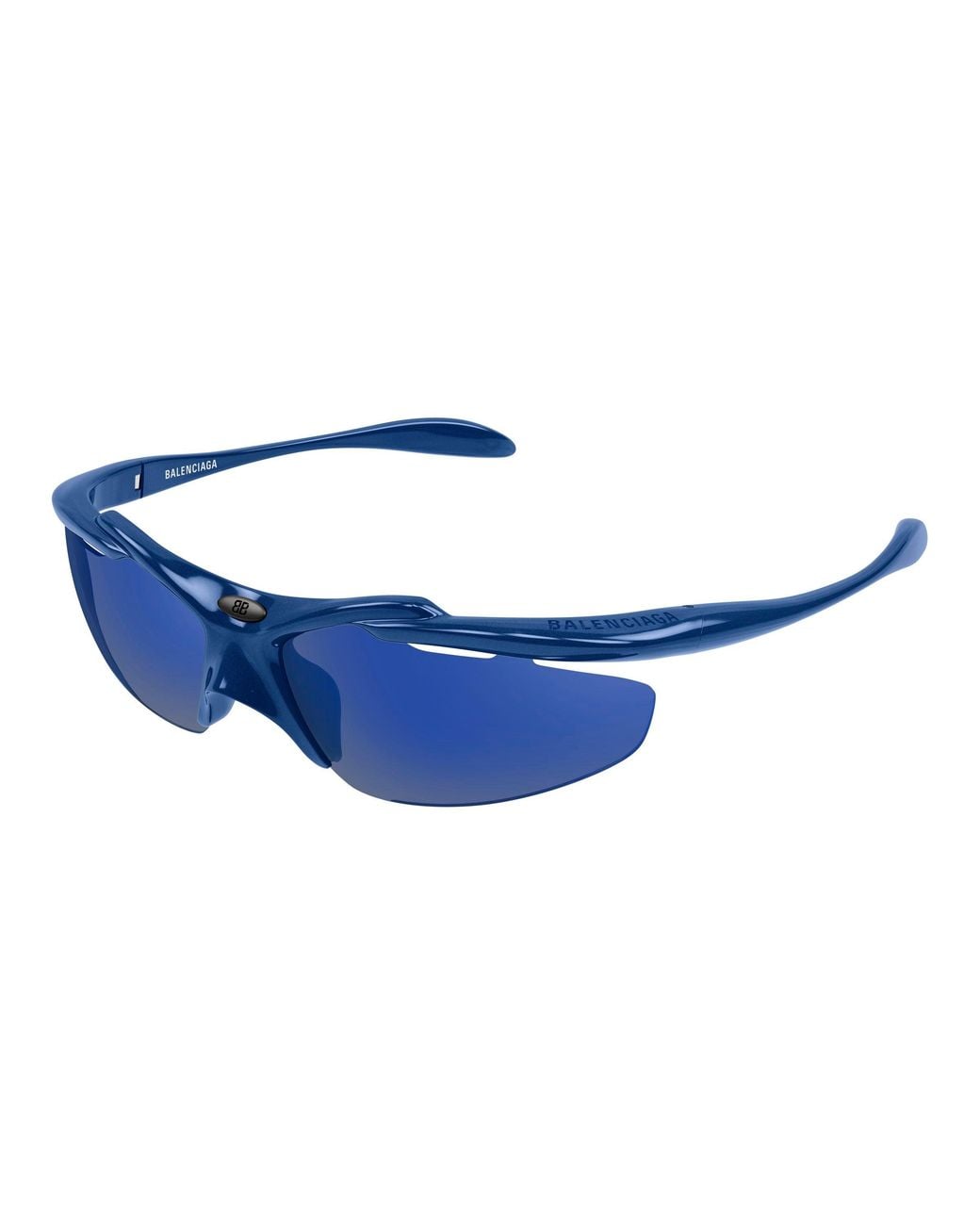 Balenciaga Black Bb0464S 004 Sunglasses Bio-Injected Smoke Geometric